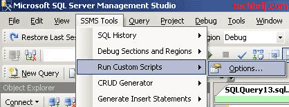 SSMS Tools Pack TechBrij 1 Run Your Custom Script Quickly with SSMS Tools Pack